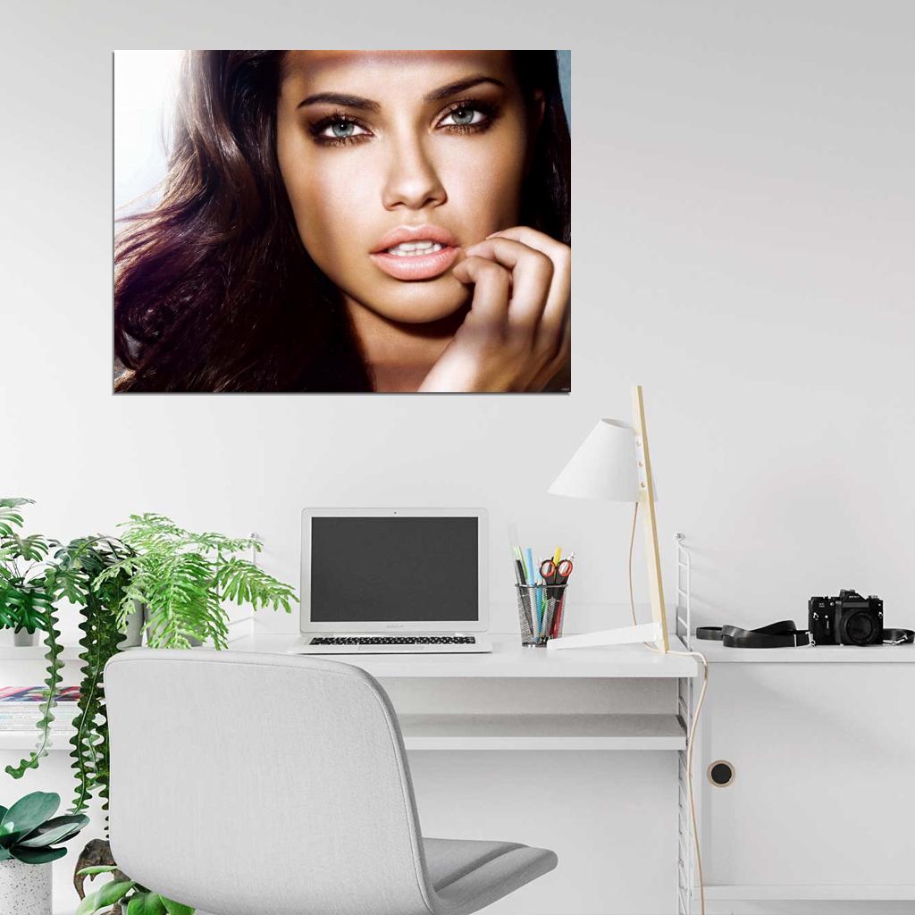 Adriana Lima Beautiful Hot Portrait Model Wall Art Print Poster