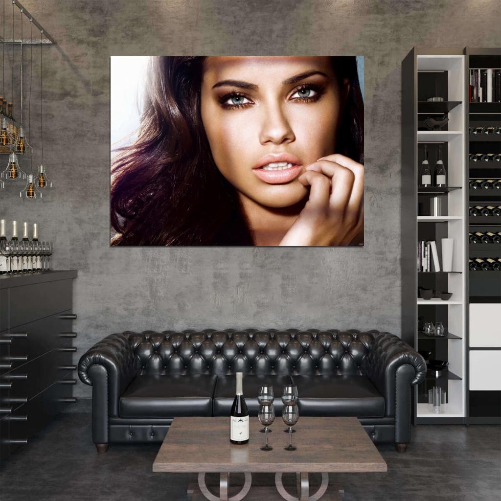 Adriana Lima Beautiful Hot Portrait Model Wall Art Print Poster