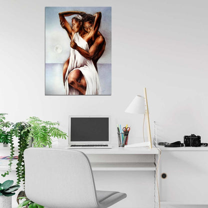 African American Love Hot Painting Art Wall Art Print Poster