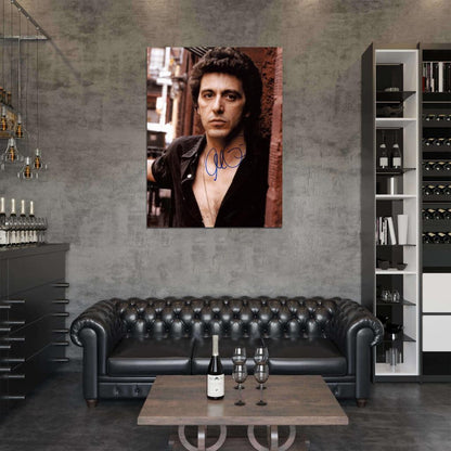 Al Pacino Portrait Signature Actor Wall Art Print Poster