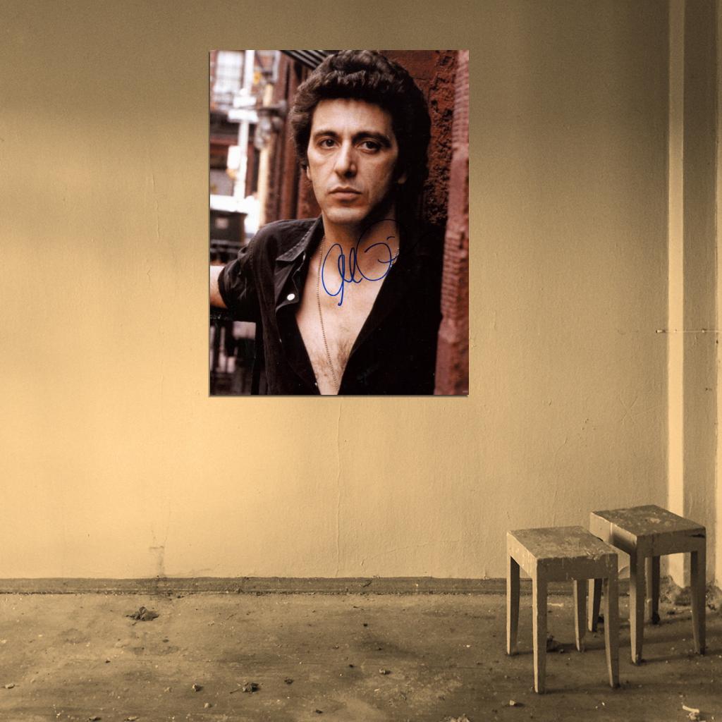 Al Pacino Portrait Signature Actor Wall Art Print Poster