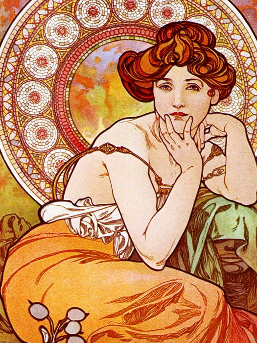 Summer Woman Retro Vintage Painting Wall Art Print Poster
