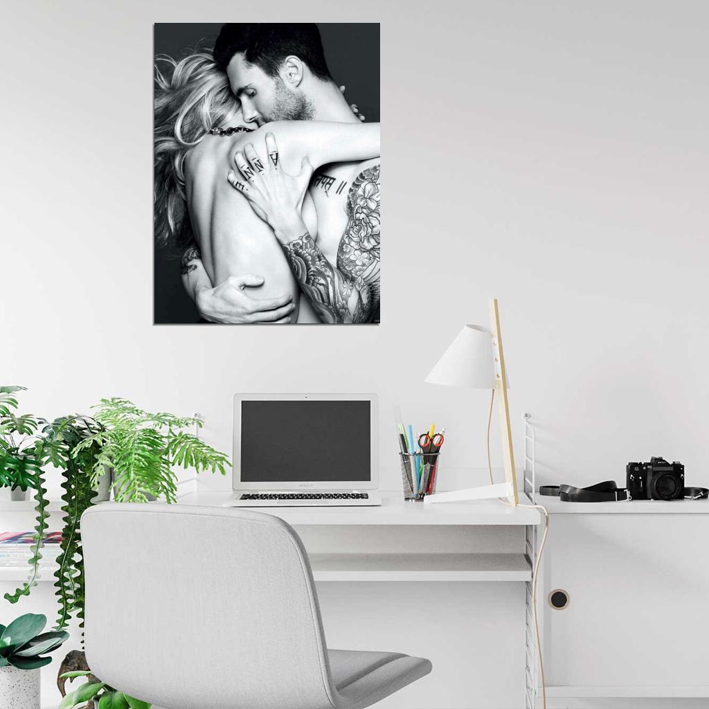 Adam Levine Anne Vyalitsyna Sexy Hot Model Wall Art Print Poster
