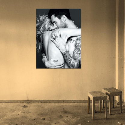 Adam Levine Anne Vyalitsyna Sexy Hot Model Wall Art Print Poster