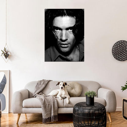 Antonio Banderas Hot Sexy Portrait Actor BW Wall Art Print Poster