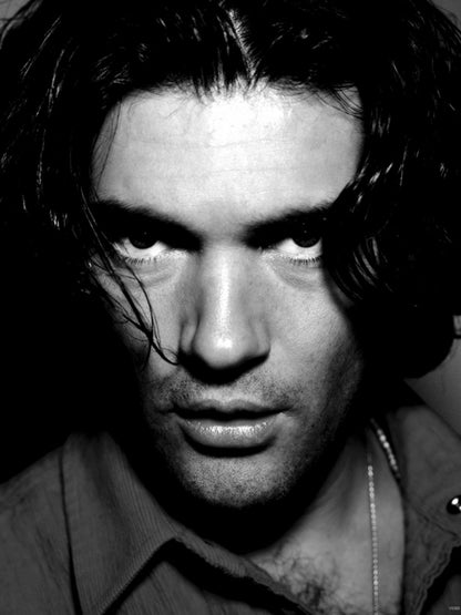 Antonio Banderas Hot Sexy Portrait Actor BW Wall Art Print Poster