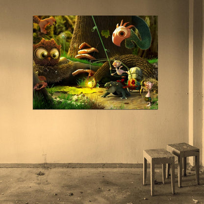 Fantasy Forest Animal Goblin Art Wall Art Print Poster