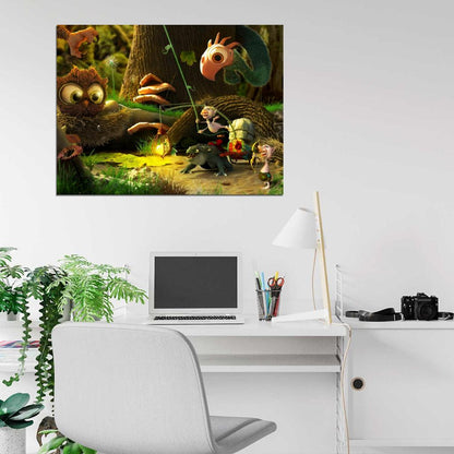 Fantasy Forest Animal Goblin Art Wall Art Print Poster