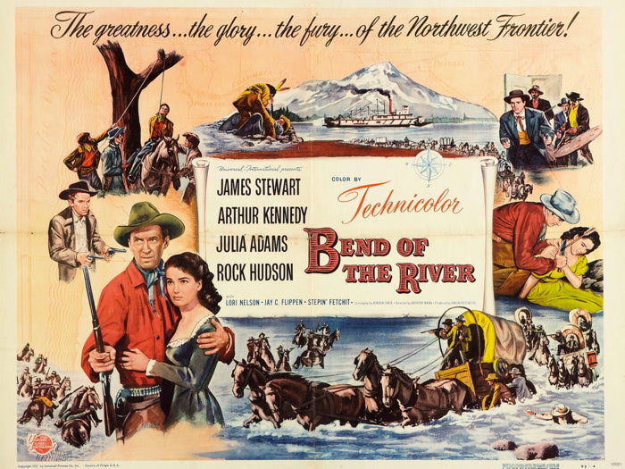 Bend Of The River Retro Classic Movie Vintage Wall Art Print Poster