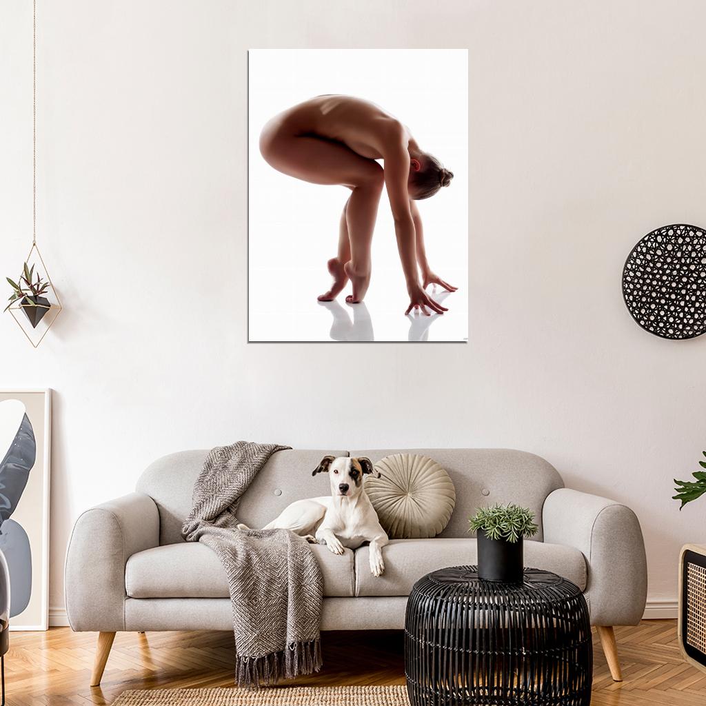 Emotional Nude Model Posing Sexy Hot Wall Art Print Poster