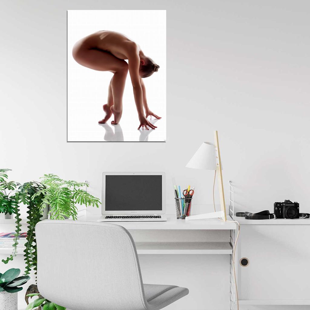 Emotional Nude Model Posing Sexy Hot Wall Art Print Poster