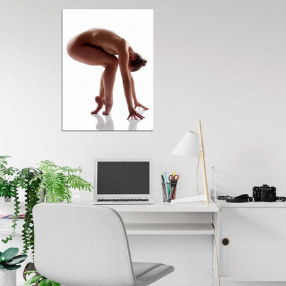 Emotional Nude Model Posing Sexy Hot Wall Art Print Poster