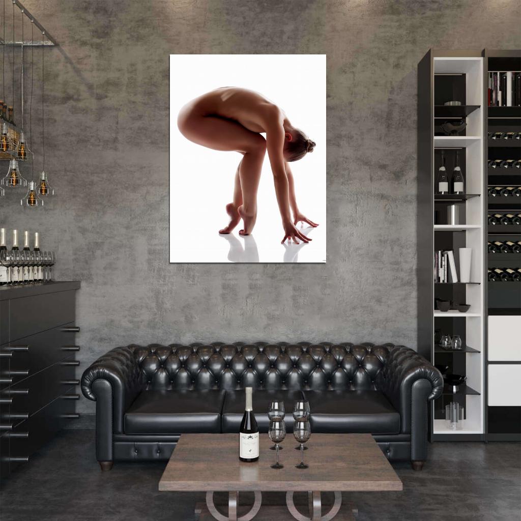 Emotional Nude Model Posing Sexy Hot Wall Art Print Poster