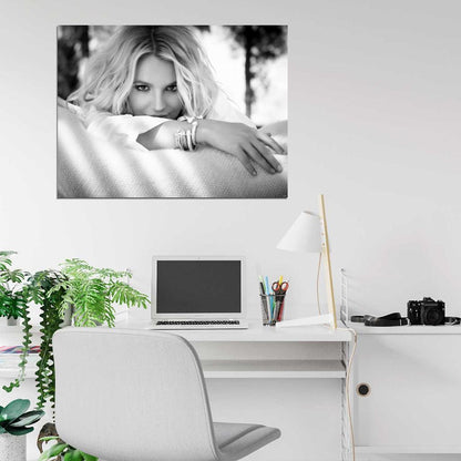 Britney Spears Cute Beautiful Music Singer BW Wall Art Print Poster
