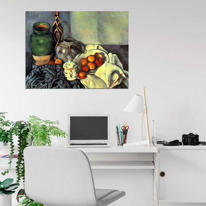Still Life With Apples Retro Painting Vintage Wall Art Print Poster
