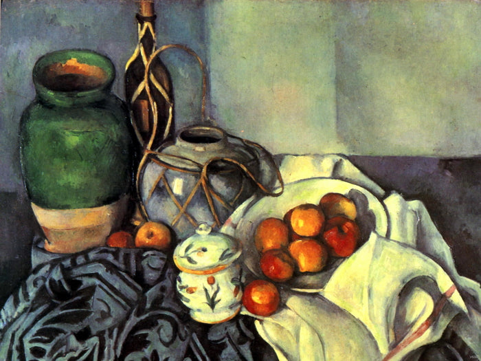 Still Life With Apples Retro Painting Vintage Wall Art Print Poster