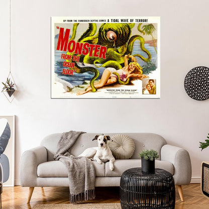 Monster From The Ocean Floor Retro Movie Wall Art Print Poster