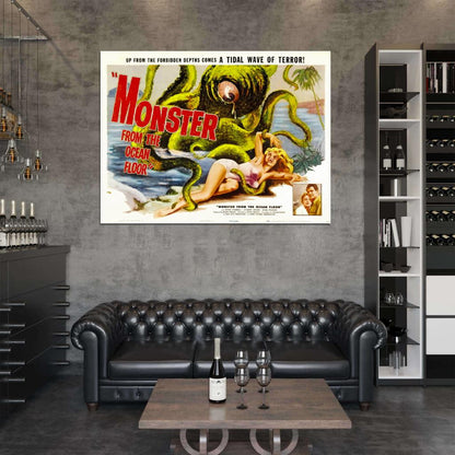 Monster From The Ocean Floor Retro Movie Wall Art Print Poster