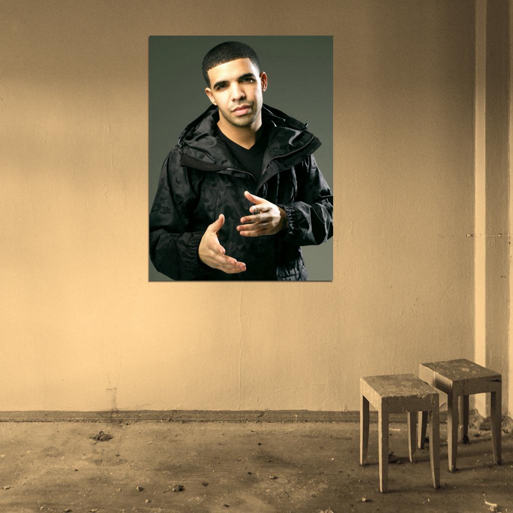 Drake Rapper Hip Hop Music Singer Wall Art Print Poster