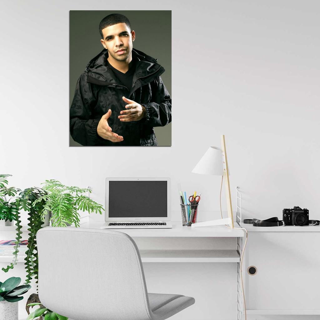 Drake Rapper Hip Hop Music Singer Wall Art Print Poster