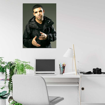 Drake Rapper Hip Hop Music Singer Wall Art Print Poster