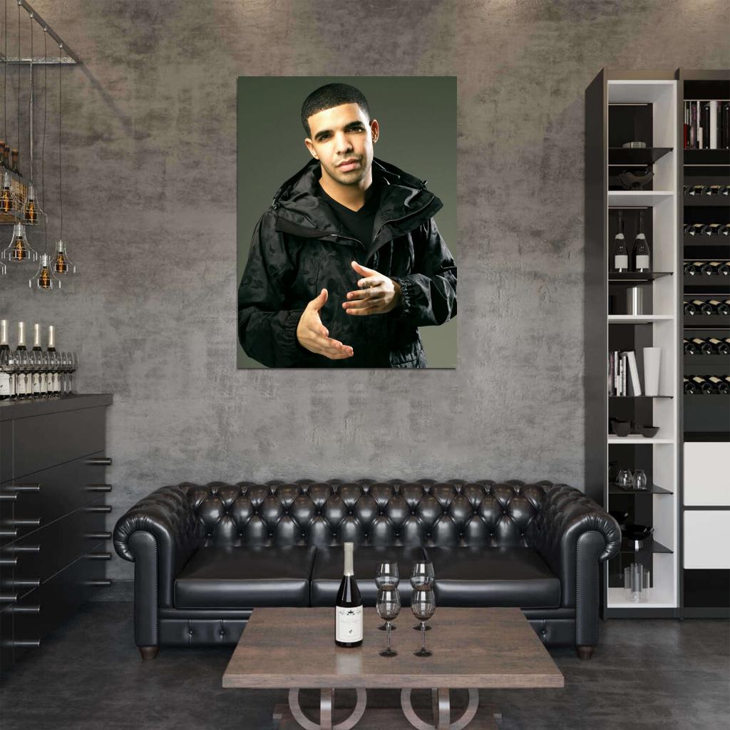 Drake Rapper Hip Hop Music Singer Wall Art Print Poster