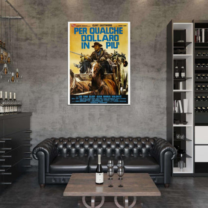 For A Few Dollars More Retro Movie Vintage Wall Art Print Poster