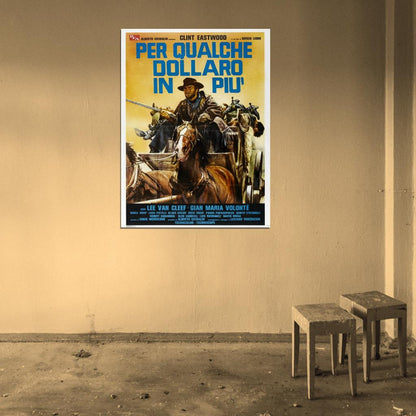 For A Few Dollars More Retro Movie Vintage Wall Art Print Poster
