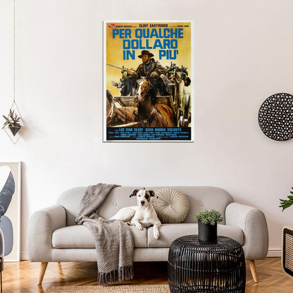 For A Few Dollars More Retro Movie Vintage Wall Art Print Poster