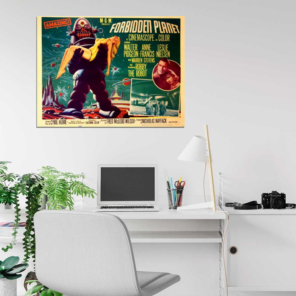 Forbidden Planet Retro Classic Movie Vintage Wall Art Print Poster