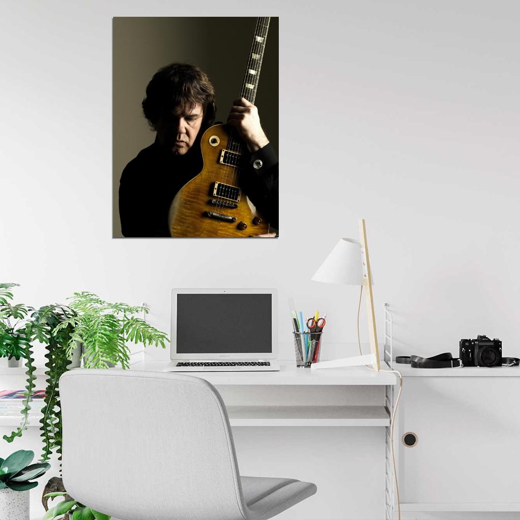 Gary Moore Portrait Guitar Hard Rock Singer Wall Art Print Poster