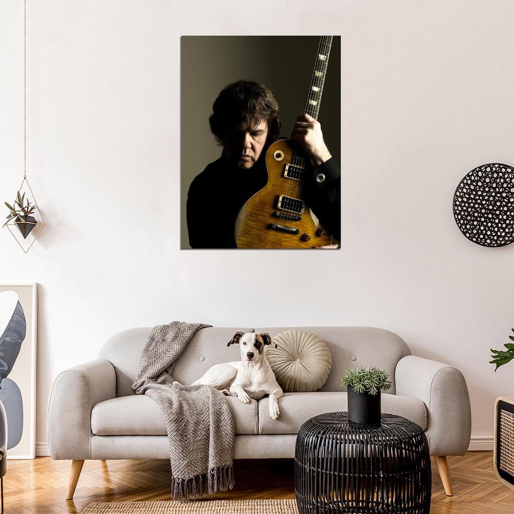 Gary Moore Portrait Guitar Hard Rock Singer Wall Art Print Poster
