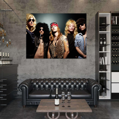 Guns N' Roses Rock Music Band Group Wall Art Print Poster