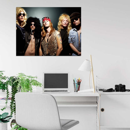 Guns N' Roses Rock Music Band Group Wall Art Print Poster