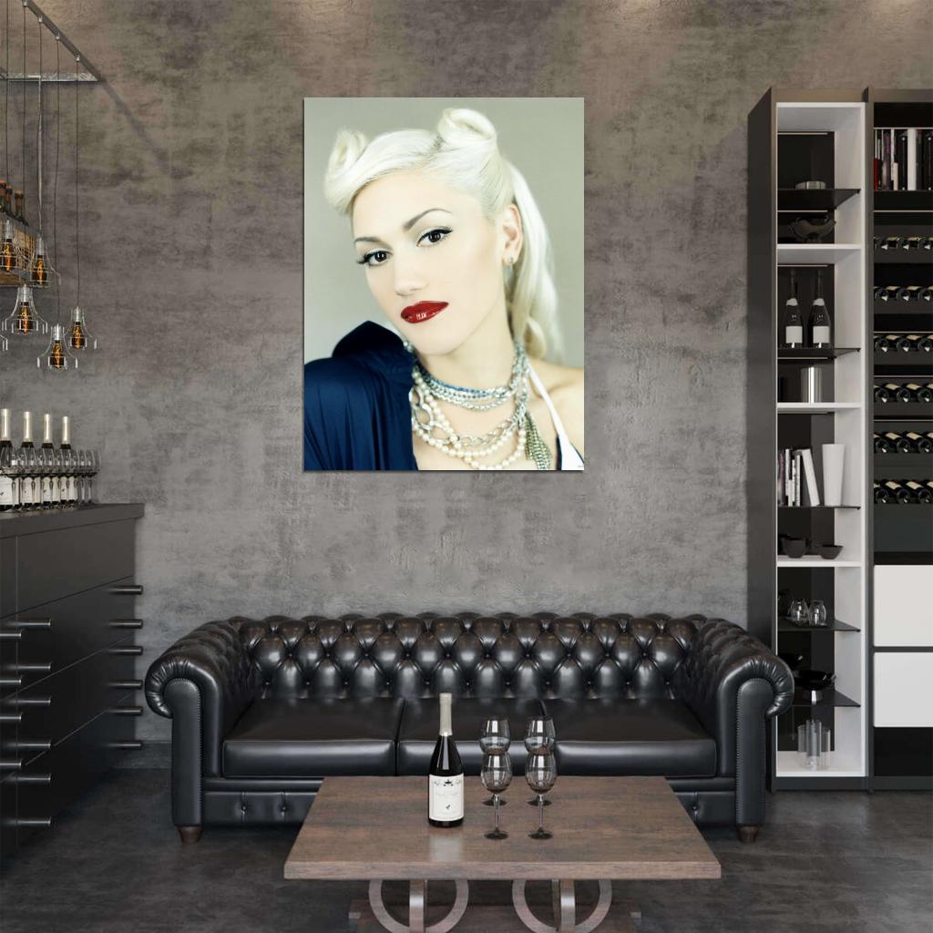 Gwen Stefani Portrait Pop Music Singer Wall Art Print Poster
