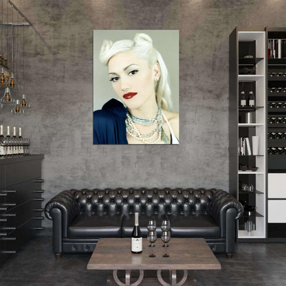 Gwen Stefani Portrait Pop Music Singer Wall Art Print Poster