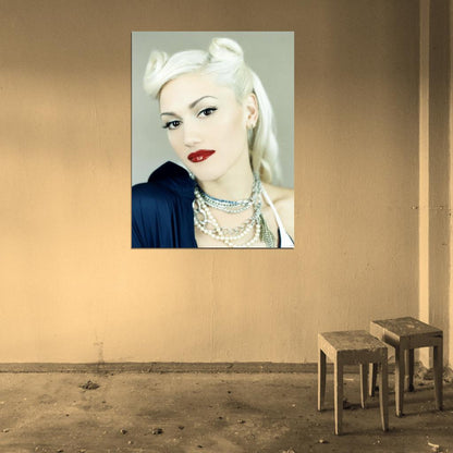 Gwen Stefani Portrait Pop Music Singer Wall Art Print Poster