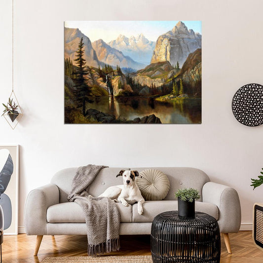 Lake Cottonwood Canyon Utah 1887 Retro Vintage Wall Art Print Poster
