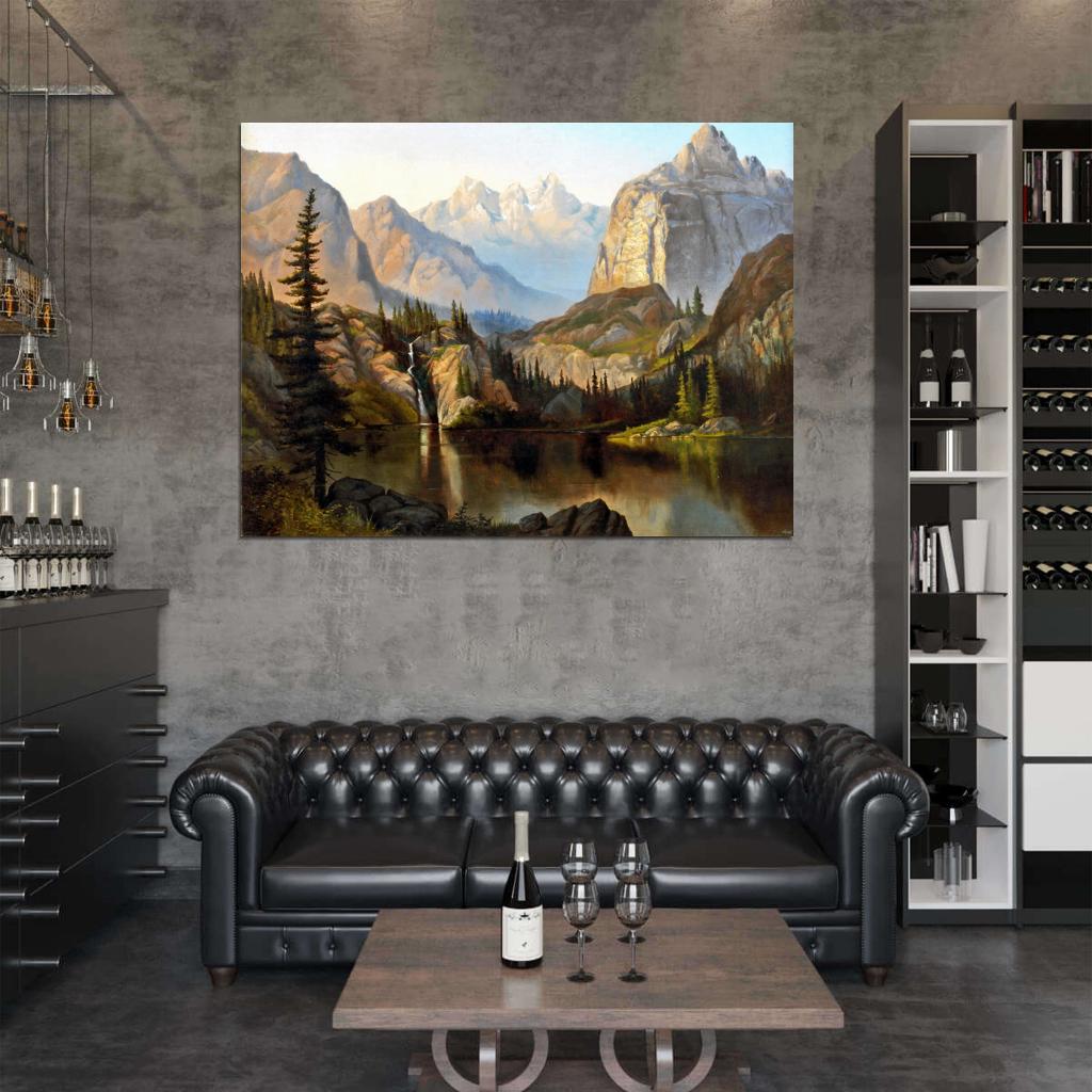 Lake Cottonwood Canyon Utah 1887 Retro Vintage Wall Art Print Poster