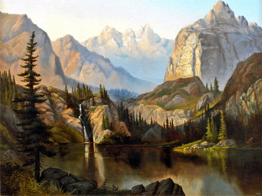Lake Cottonwood Canyon Utah 1887 Retro Vintage Wall Art Print Poster