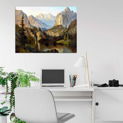 Lake Cottonwood Canyon Utah 1887 Retro Vintage Wall Art Print Poster