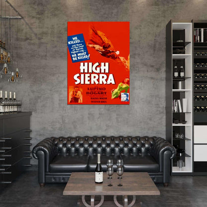 High Sierra 1941 Retro Classic Movie Vintage Wall Art Print Poster