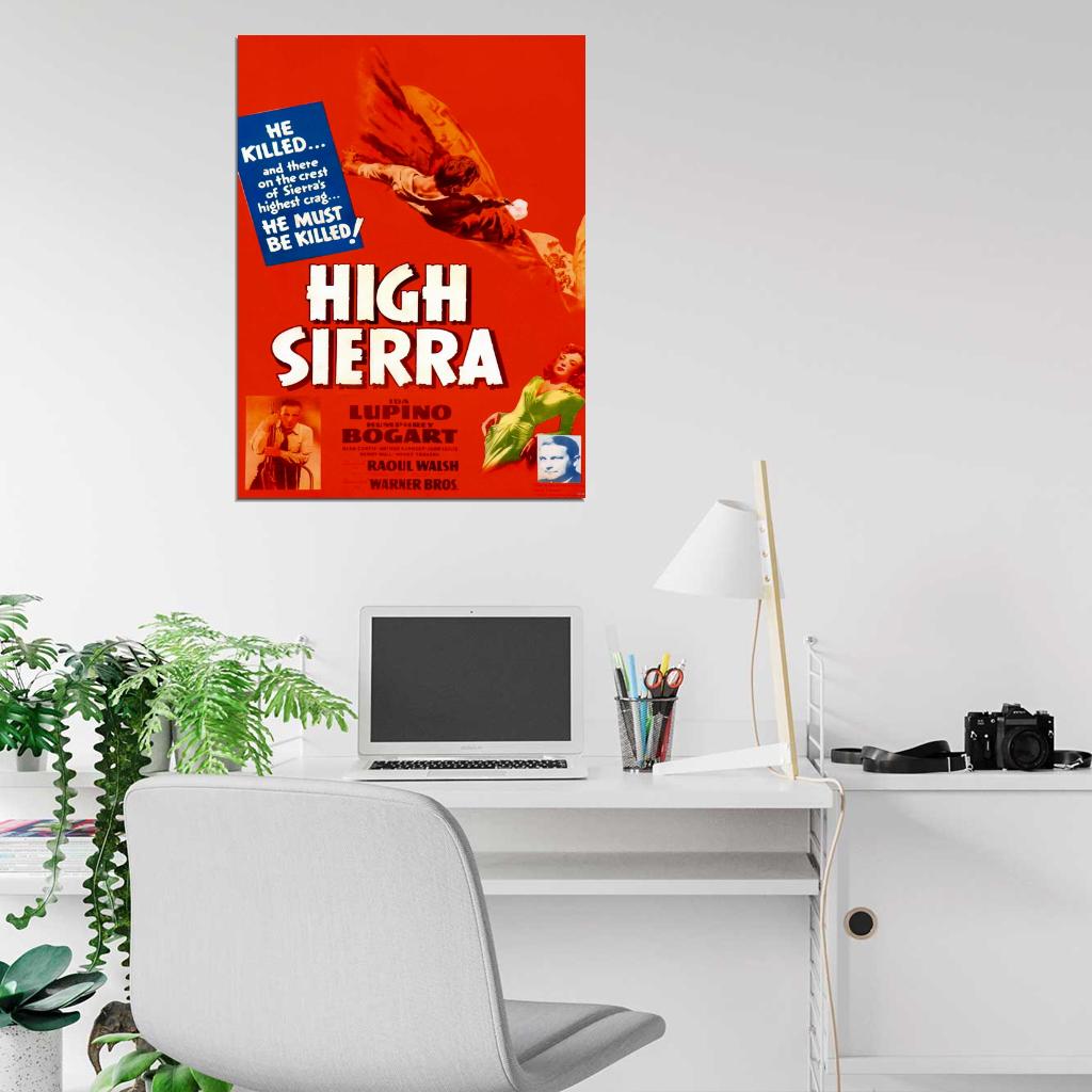 High Sierra 1941 Retro Classic Movie Vintage Wall Art Print Poster