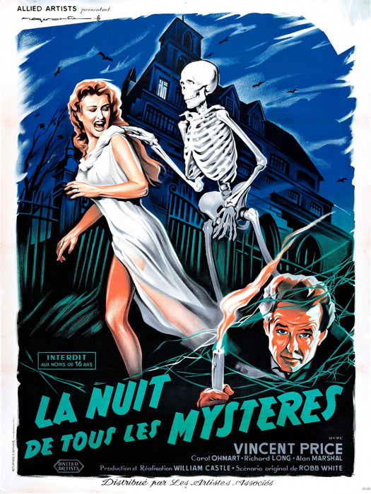 House On Haunted Hill 1959 Retro Movie Vintage Wall Art Print Poster