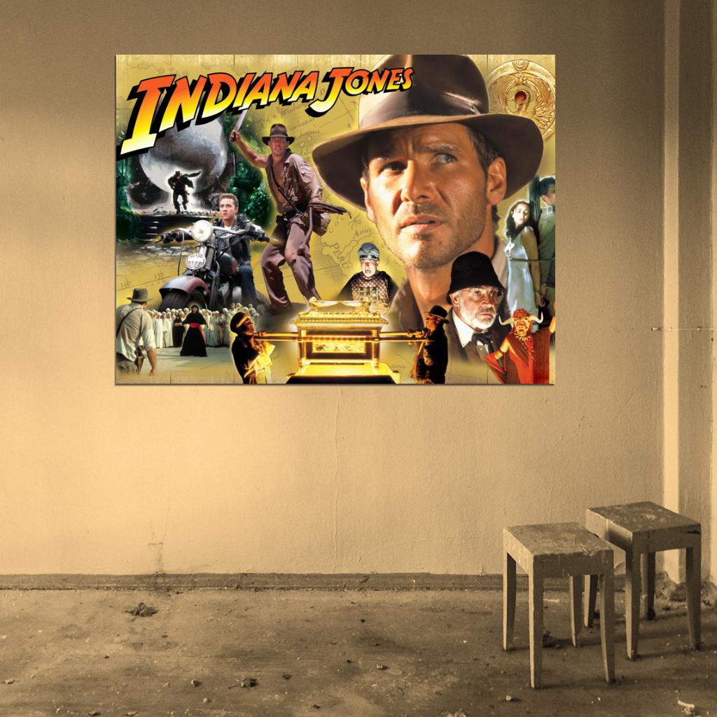 Indiana Jones Characters Movie Art Wall Art Print Poster