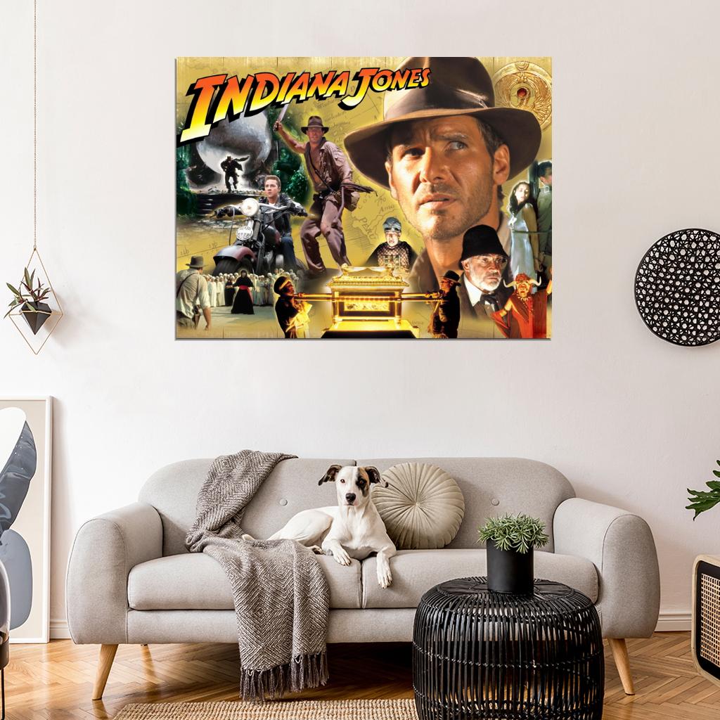 Indiana Jones Characters Movie Art Wall Art Print Poster