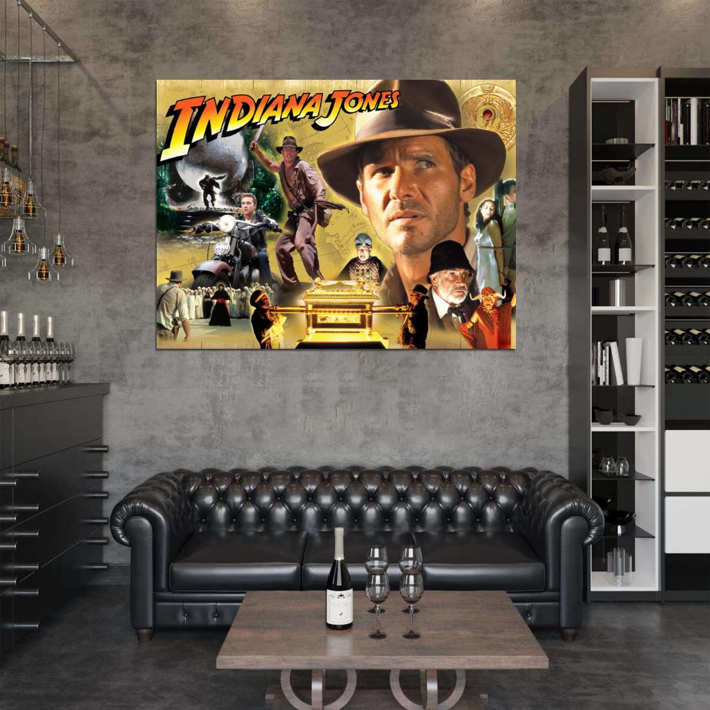Indiana Jones Characters Movie Art Wall Art Print Poster