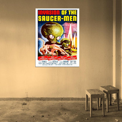 Invasion Of The Saucer Men Retro Movie Vintage Wall Art Print Poster