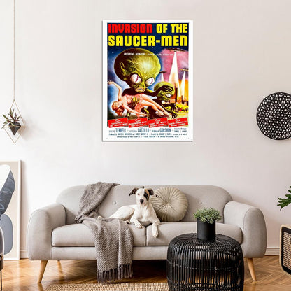 Invasion Of The Saucer Men Retro Movie Vintage Wall Art Print Poster