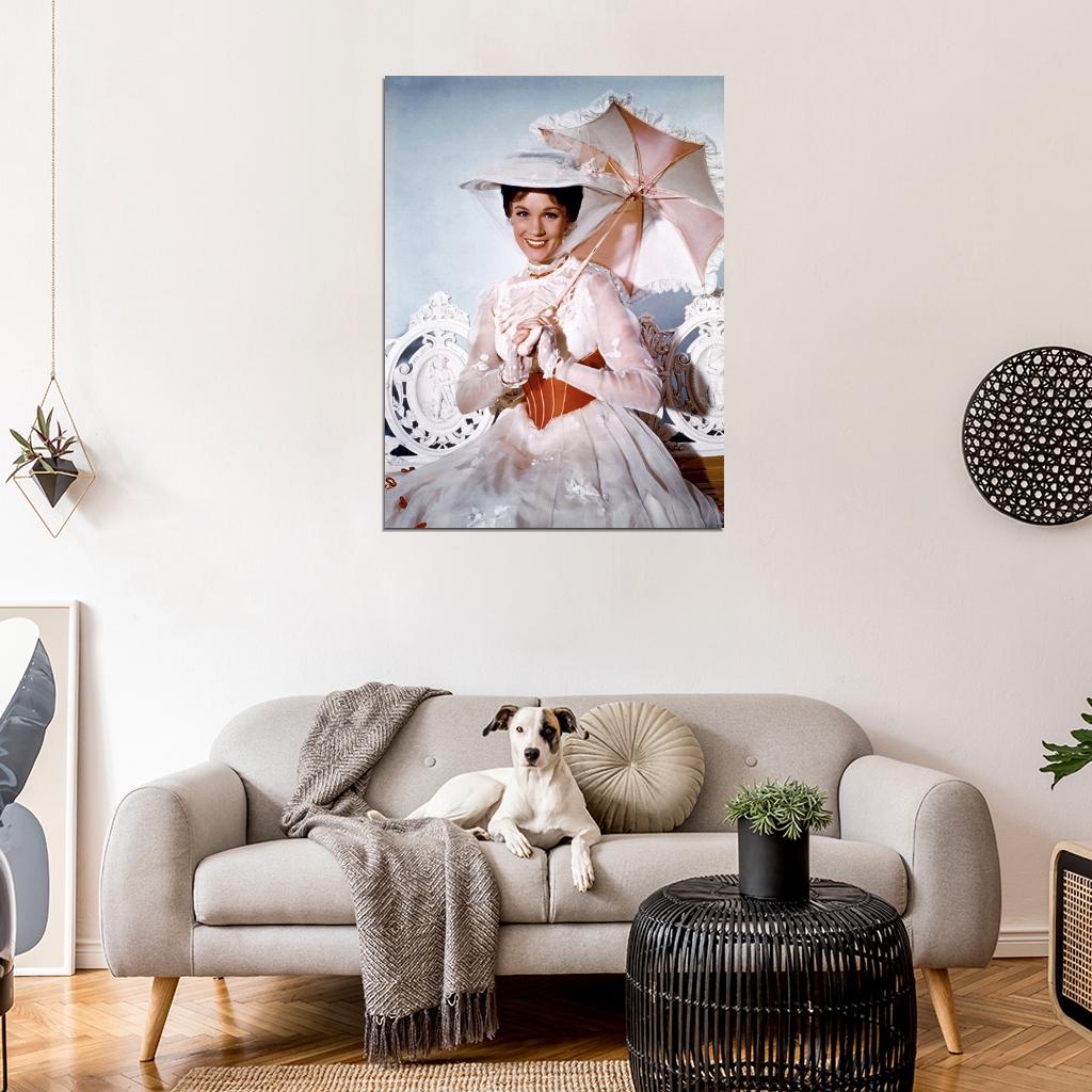 Mary Poppins Julie Andrews Retro Movie Vintage Wall Art Print Poster